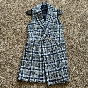 Zara tweed sleeveless jacket size S